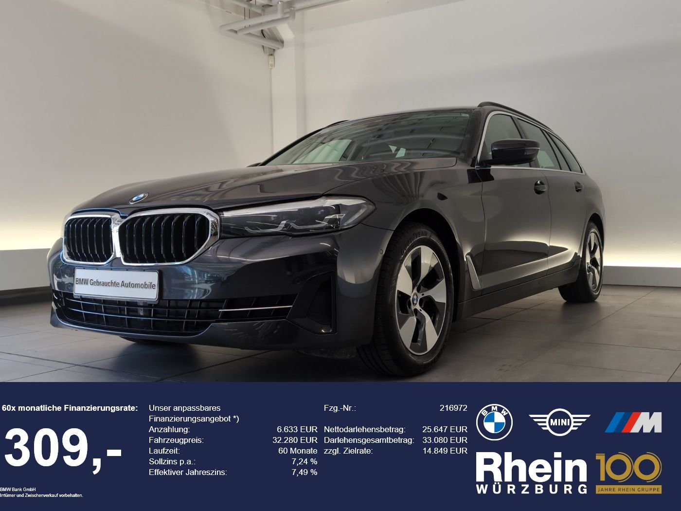 BMW BMW 520d Touring Navi/LED/RFK/PDCvo+hi/DAB/MFL Nav