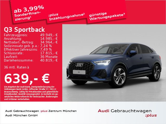 Audi Q3 Sportback 45 TFSI e S tronic S line ACC/AHK/V