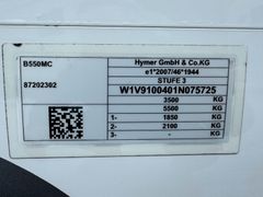 HYMER-ERIBA B MCT 550-LED-Distronic-Sat-1.Hd.Zul GG 3500 kg