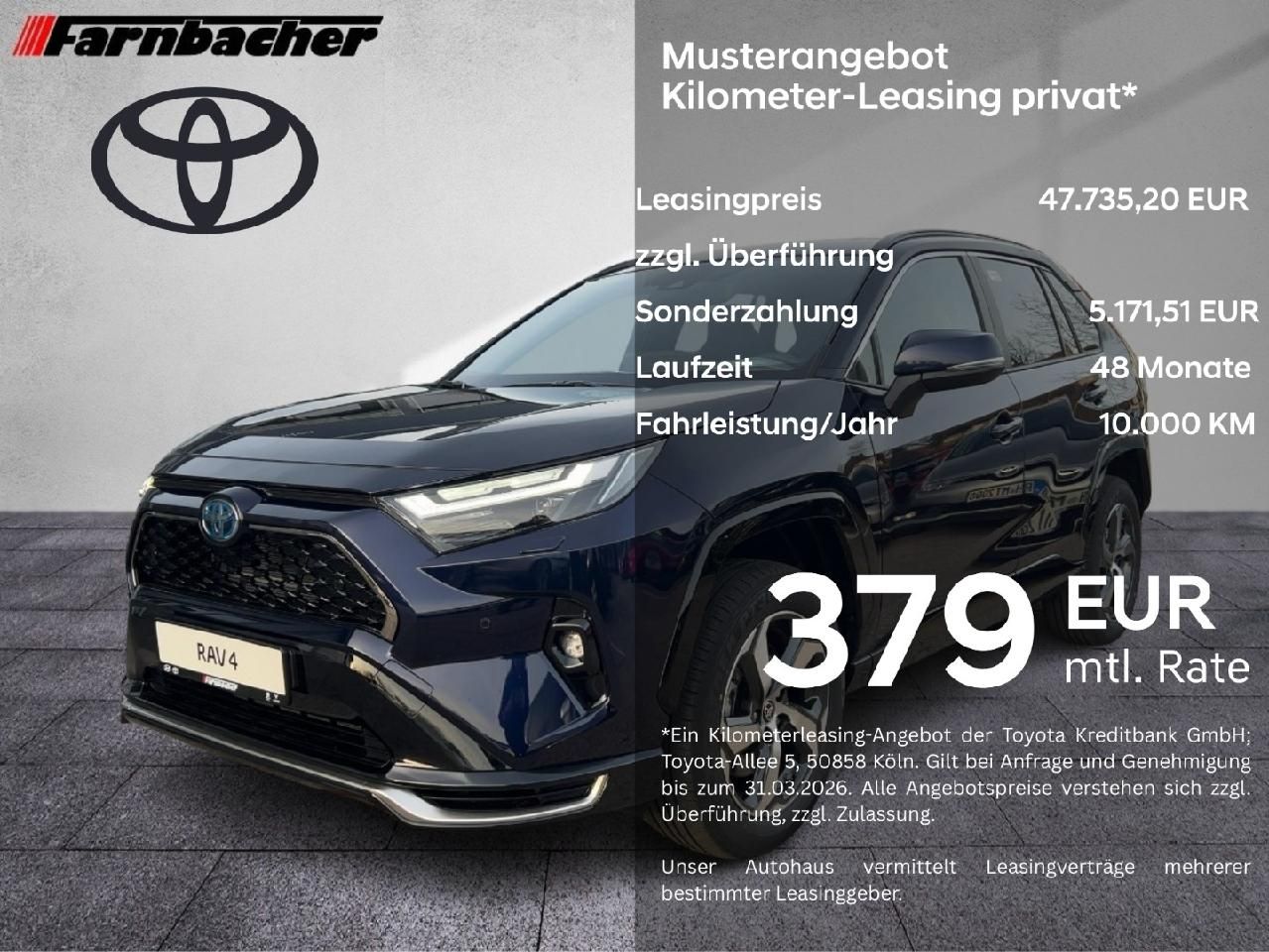 Fahrzeugabbildung Toyota RAV4 2,5 Plug-in Hybrid 4x4 Teamplayer*