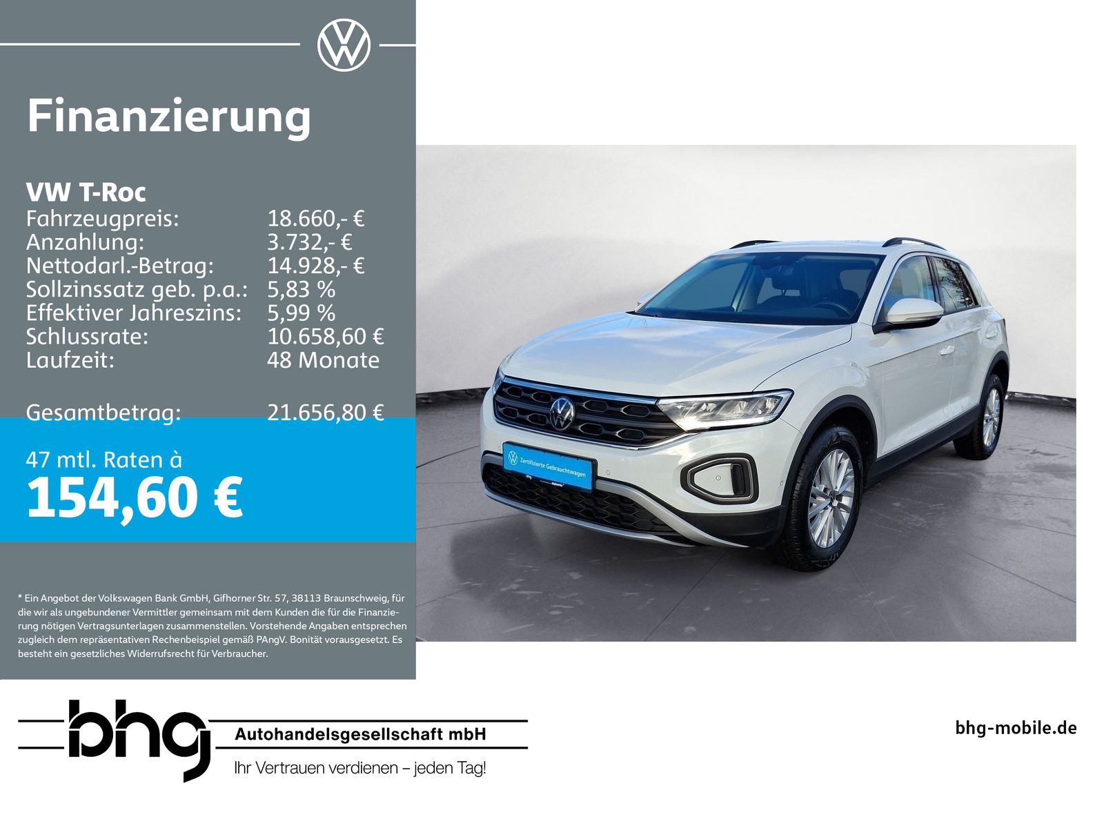 Volkswagen T-Roc 1.0 TSI Virtual LED Klima DAB+ ParkAssist