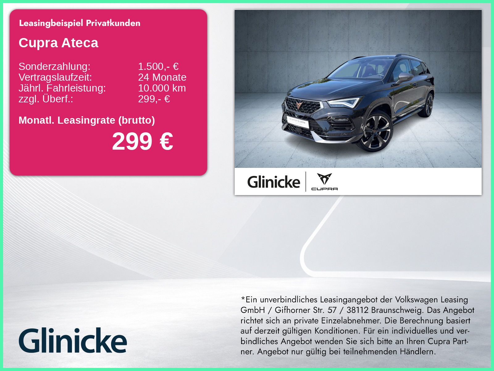 Cupra Ateca 2.0 TSI 4D AHK/ACC/360/Nav/LED/19"/Beats/S