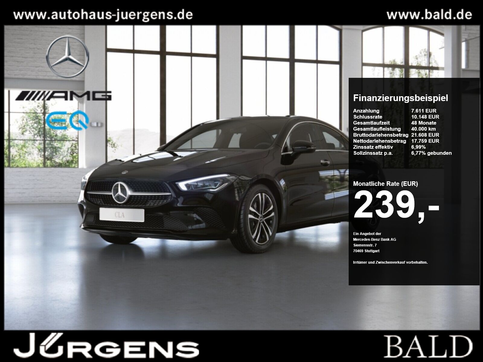 Mercedes-Benz CLA 250 e Coupé MLB+Cam+LED+Navi+Wide+PTS+SHZ