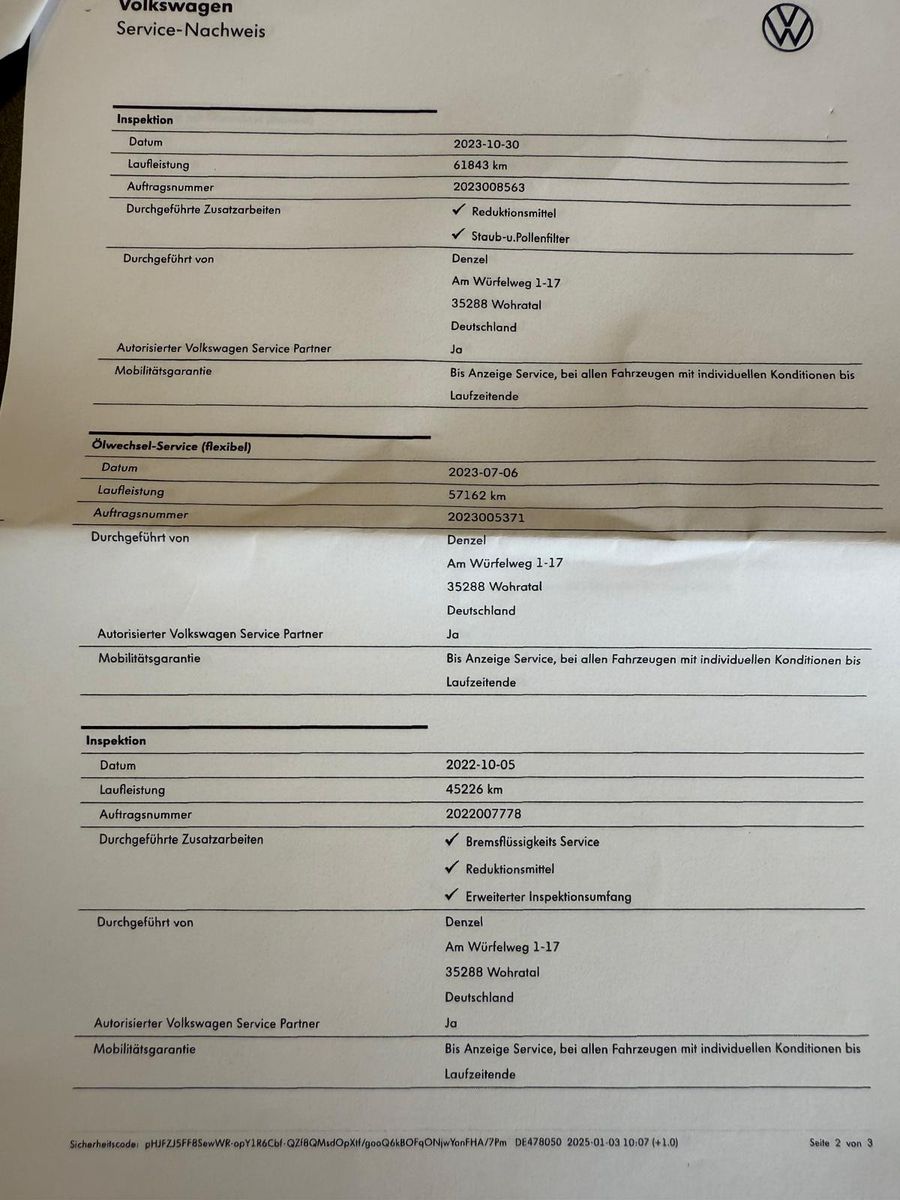 Fahrzeugabbildung Volkswagen Tiguan Allspace IQ.DRIVE/1. Hand / Navi /Digital