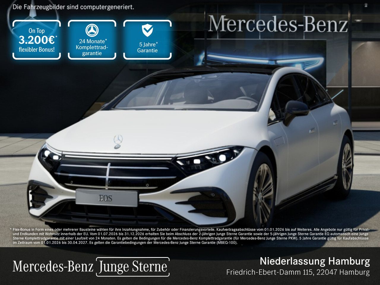 Mercedes-Benz EQS 450 ADVANCED. PANO HI-ACHSL NIGHT BURM 20 foto 1