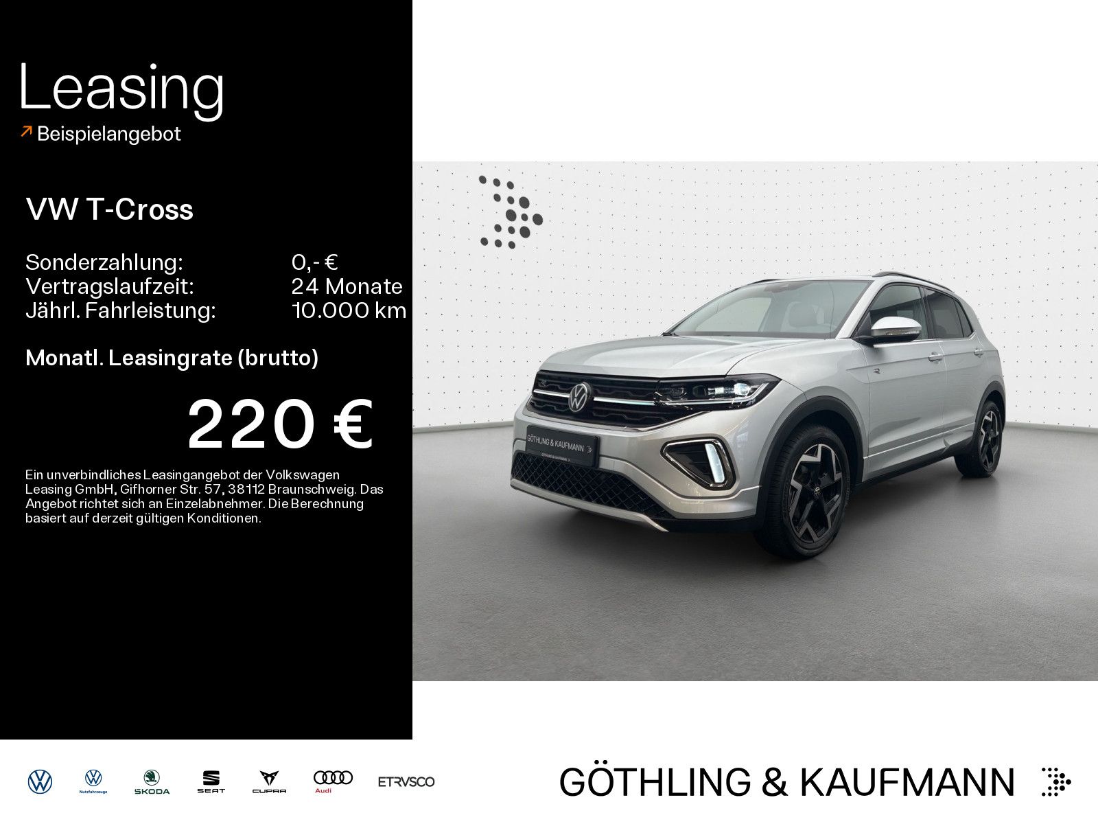 Volkswagen T-Cross 1.5 TSI DSG R-Line*Navi*AHK*Kamera*IQ-Li