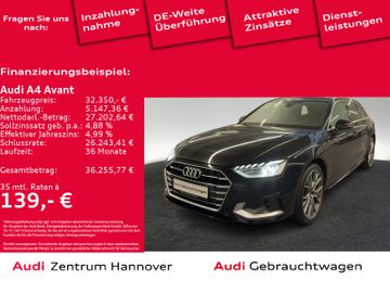 Audi Leasingangebot: Audi A4 Avant advanced 40 TFSI Head-Up Matrix Kamera