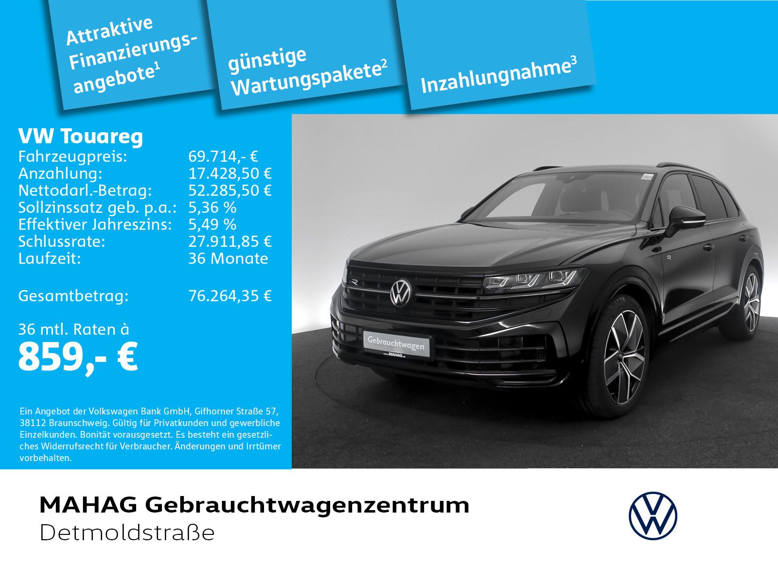 Volkswagen Touareg R 3,0 eHybrid 4Mot AHK Luftfed MassageSi foto 2