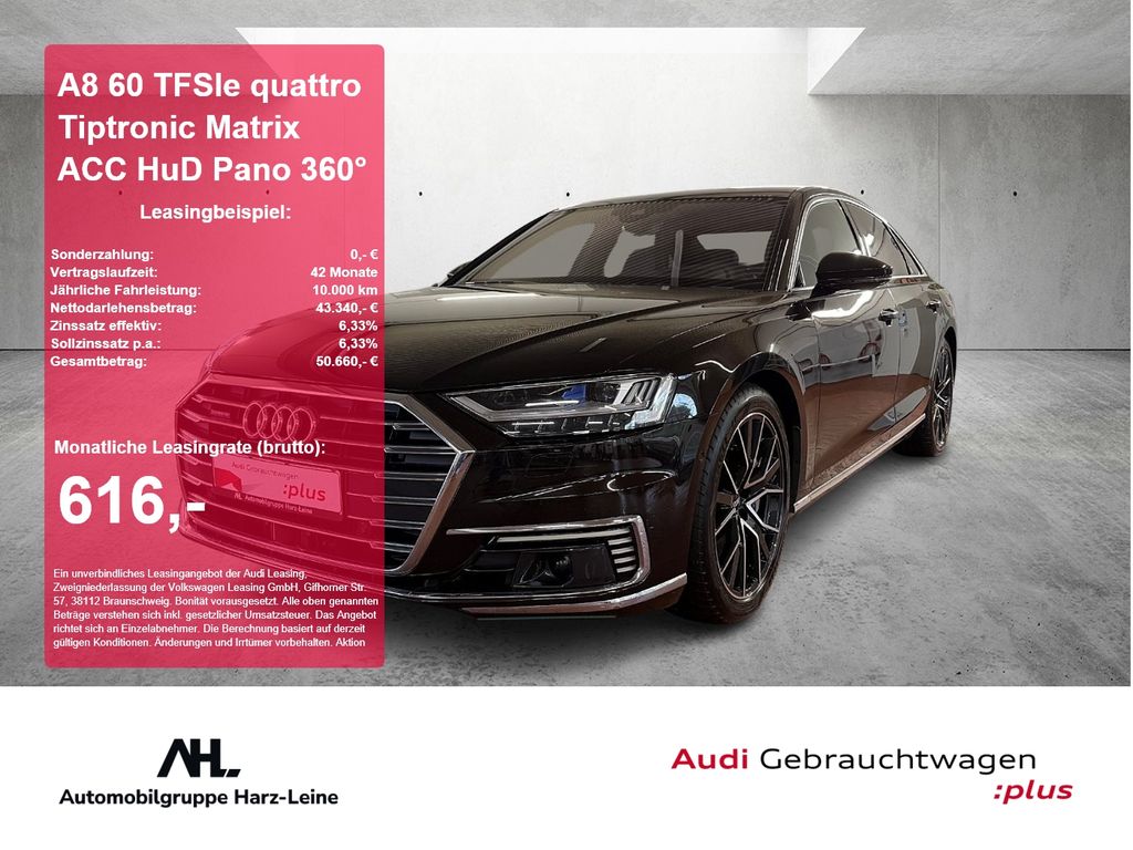 Audi A8 60 TFSIe quattro Tiptronic Matrix ACC HuD Pan