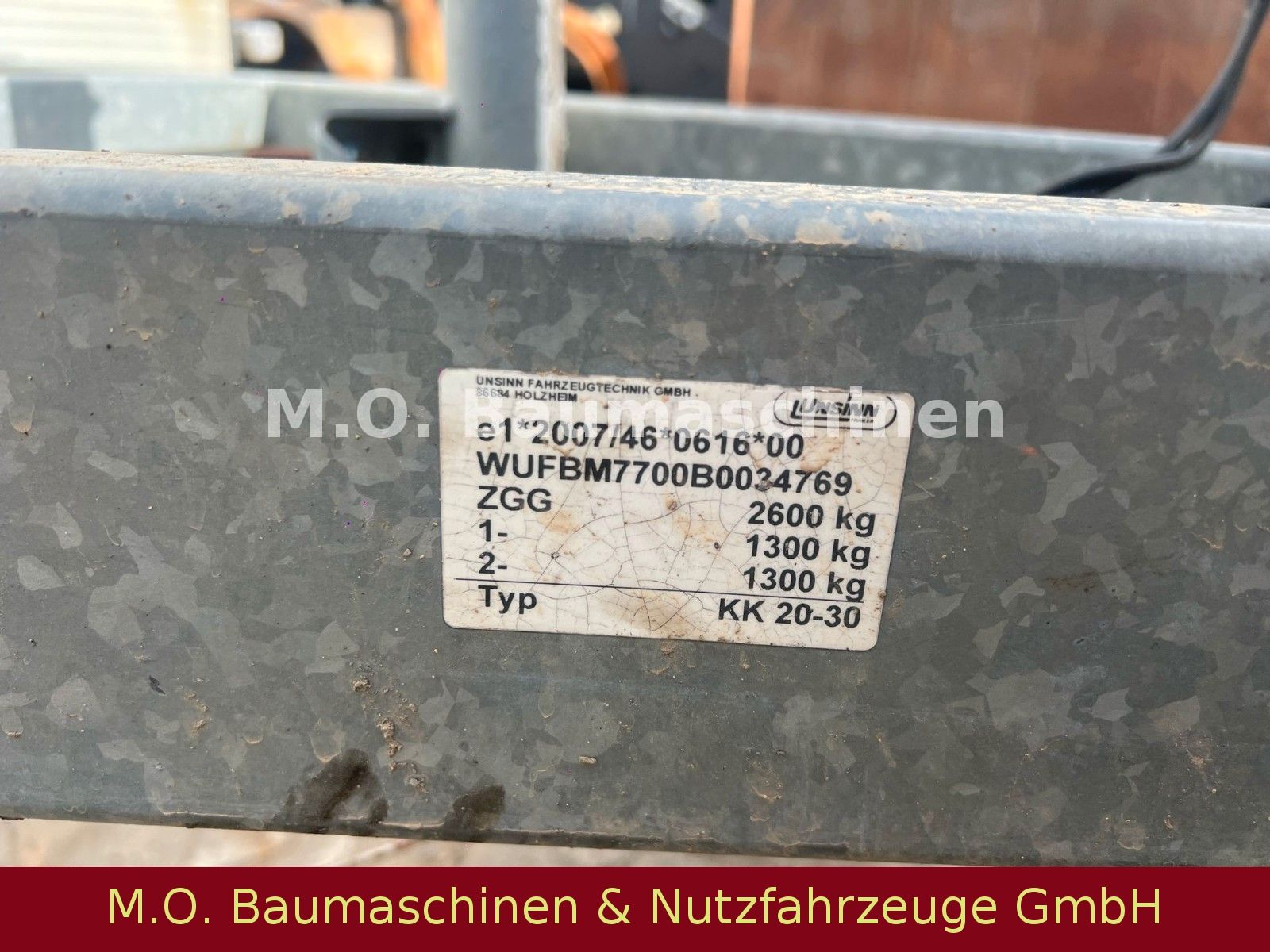 Fahrzeugabbildung Unsinn KK 20-30 / 2 Achser / Kofferanhänger /