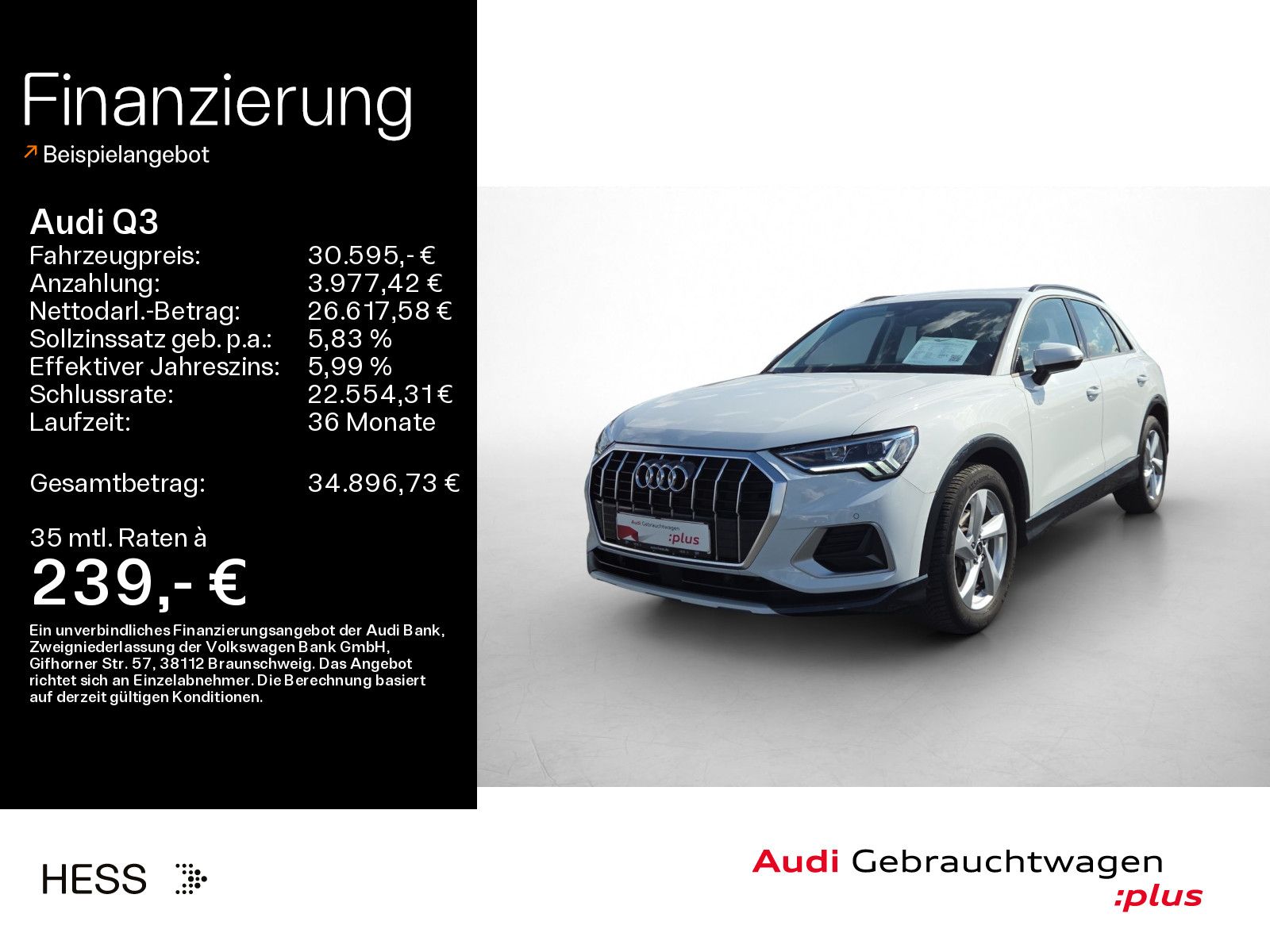 Audi Q3 35 TDI advanced*LED*VIRTUAL*NAVI-PLUS*KAMERA*