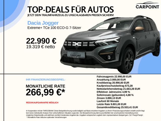 Dacia Jogger Extreme+ TCe 100 ECO-G 7-S *Sonderaktion*