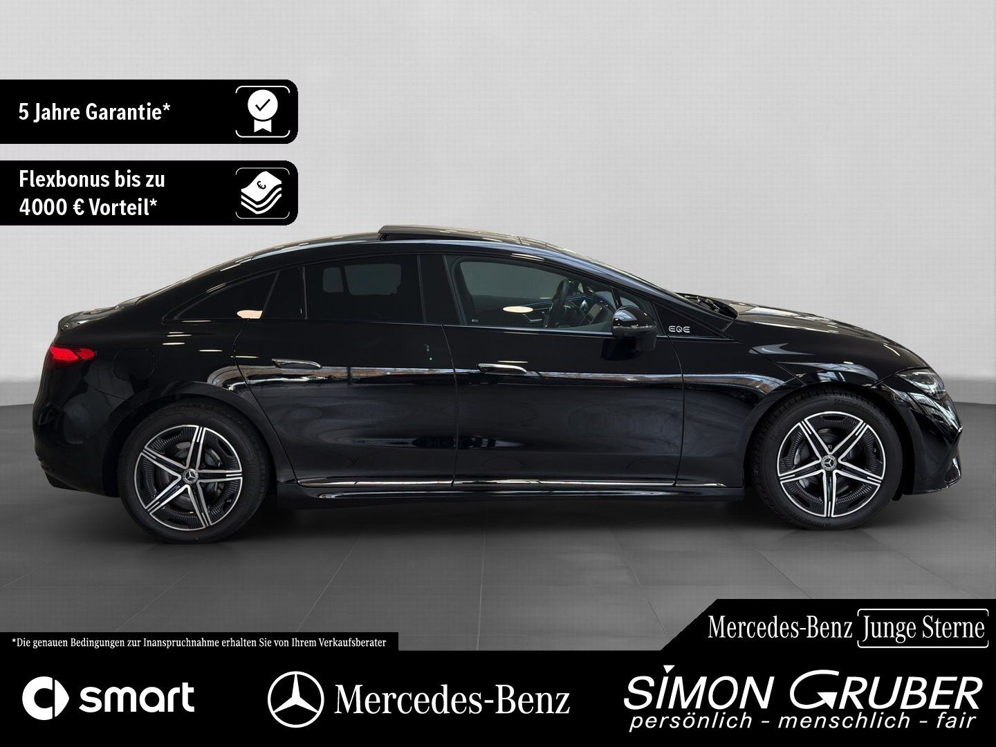 Fahrzeugabbildung Mercedes-Benz EQE 350 4M AMG Night Pano Airmatic HAL 0,25%