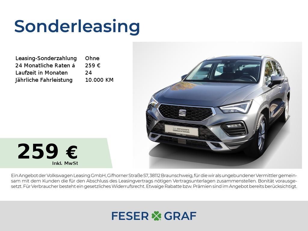 Seat Ateca 1.5 TSI Style DSG AHK Navi RüKa Sitzh. 17"