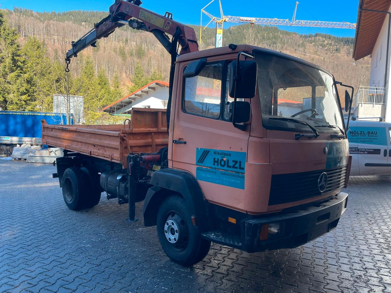 Mercedes-Benz 814, 3-S Meiller Kipper, Kran Pk 5800, 11.799,-€