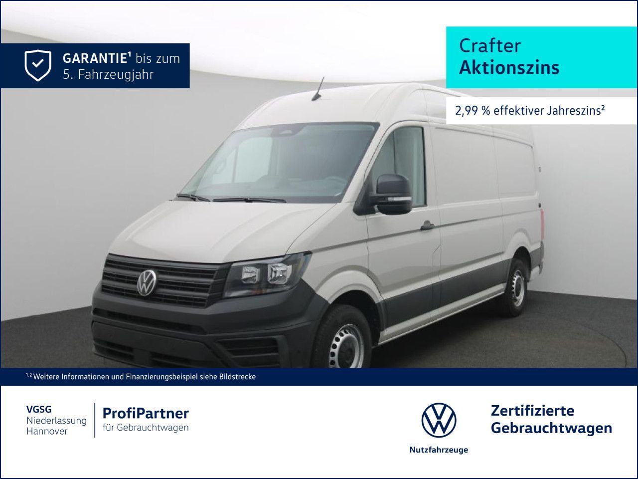 Volkswagen Crafter Kasten Mittel AHK Kamera Klima