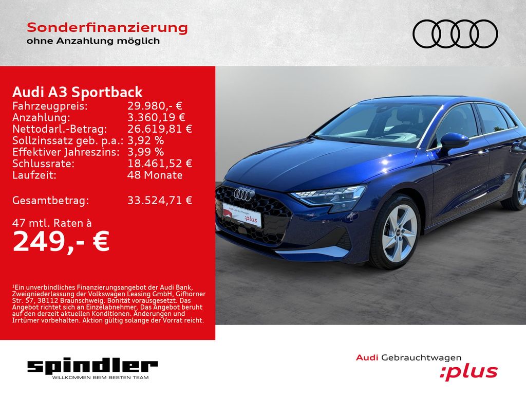 A3 Sportback advanced 35TDI S-tronic/ Sonos, HuD