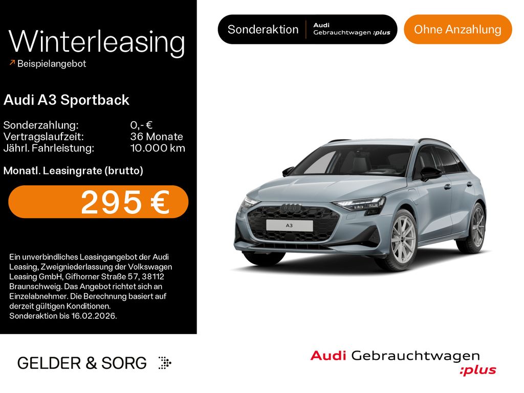A3 Sportback 40 TFSI e LED*SONOS*RFK*AHK*HuD