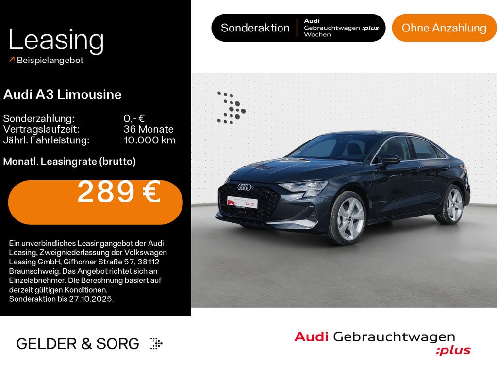 Audi A3 Limousine 35 TDI advanced ACC*virtual*Busines