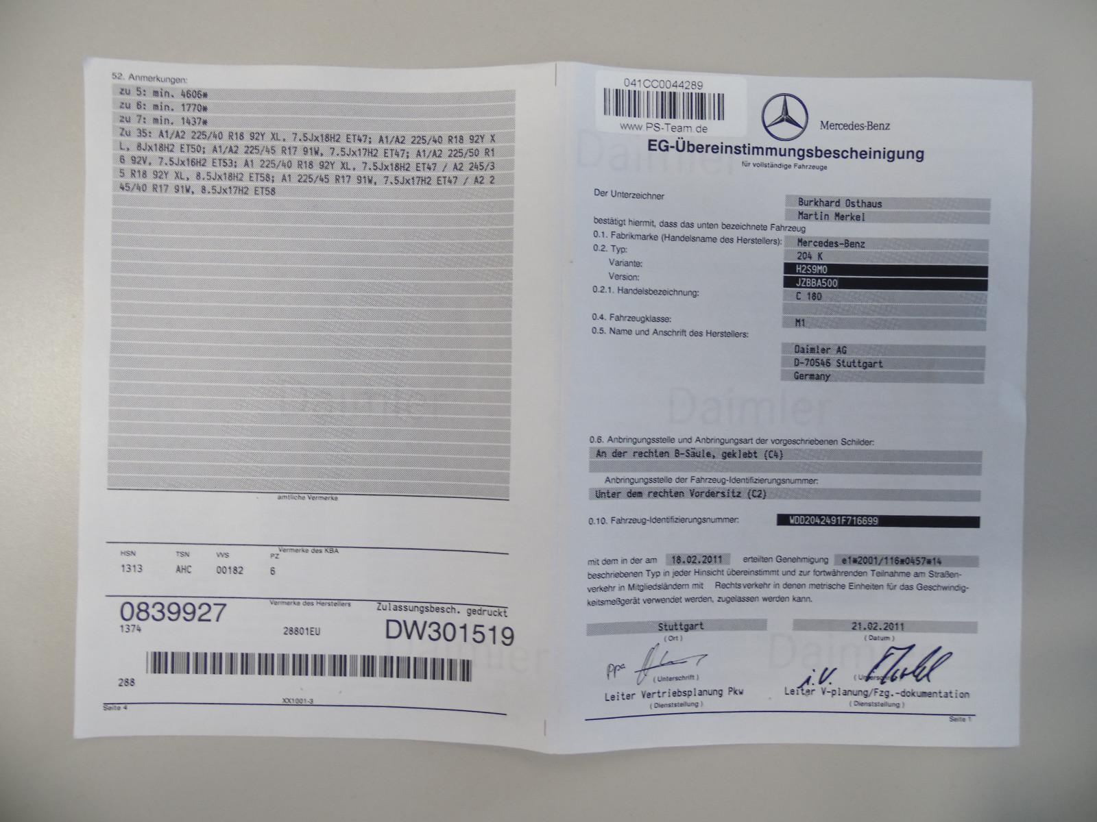 Mercedes-Benz C180 2011 — photo 19