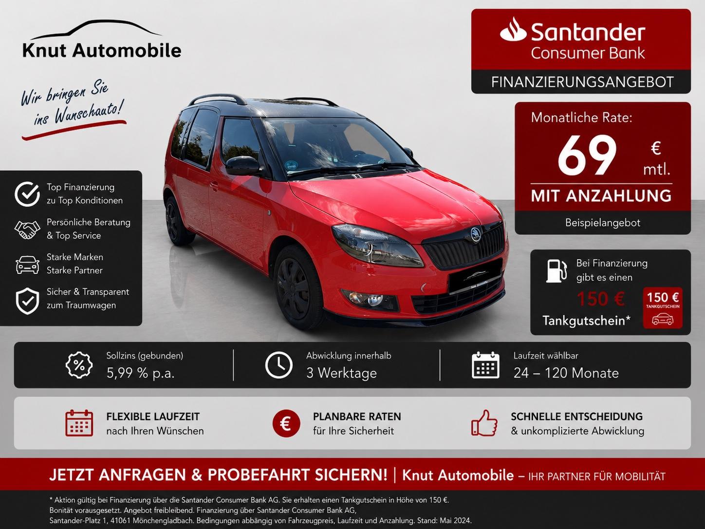 Skoda Roomster Noire 1.2 *2.Hd*PDC*AHK*Garantie*