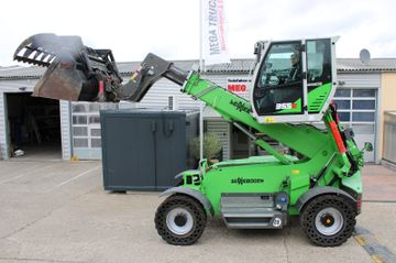 SENNEBOGEN 355 E-Vollgummireifen-Greifschaufel-Teleskop-TOP