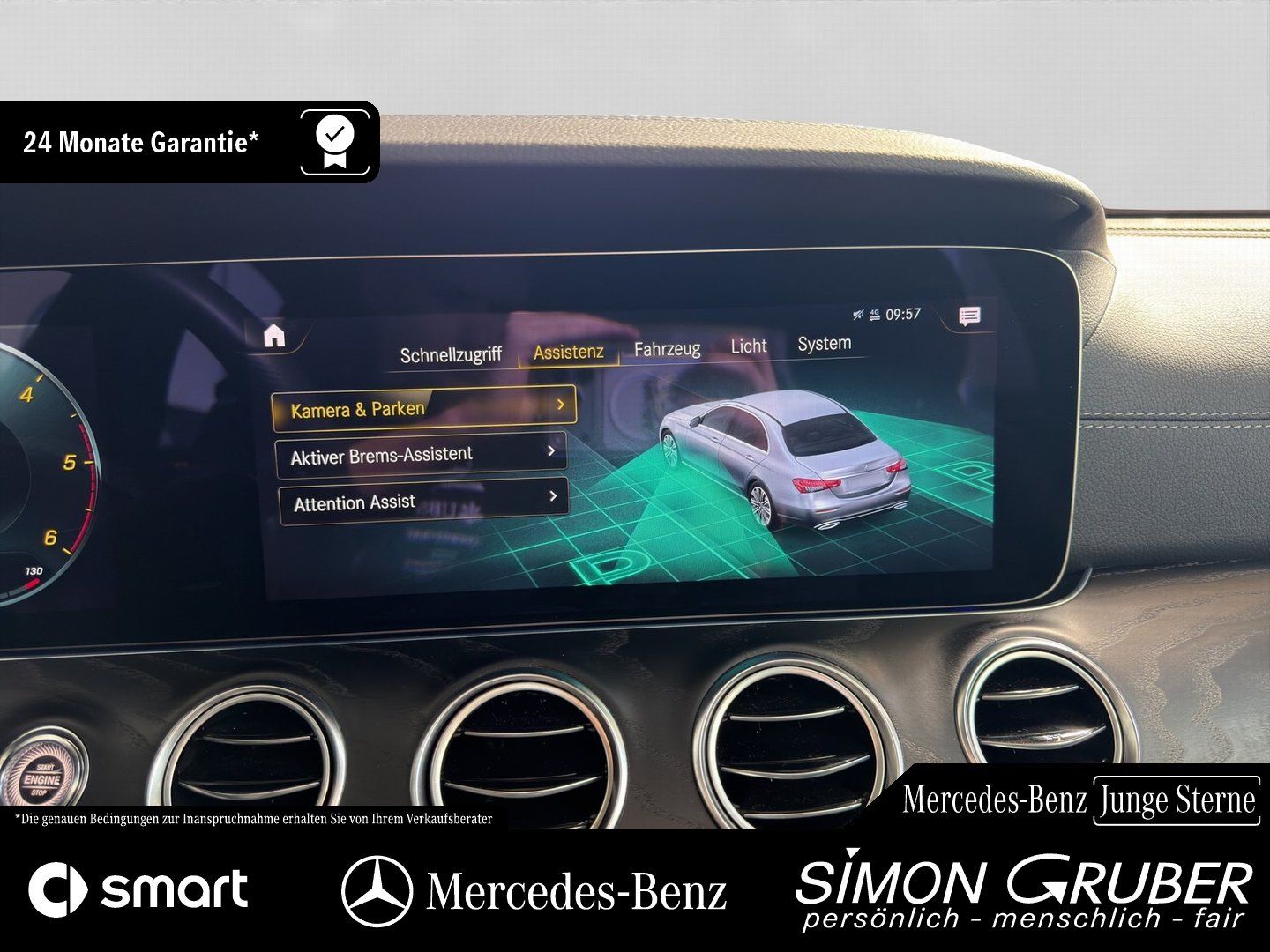 Fahrzeugabbildung Mercedes-Benz E 220 d 4M AMG Line IntExt Widescreen LED Kamera