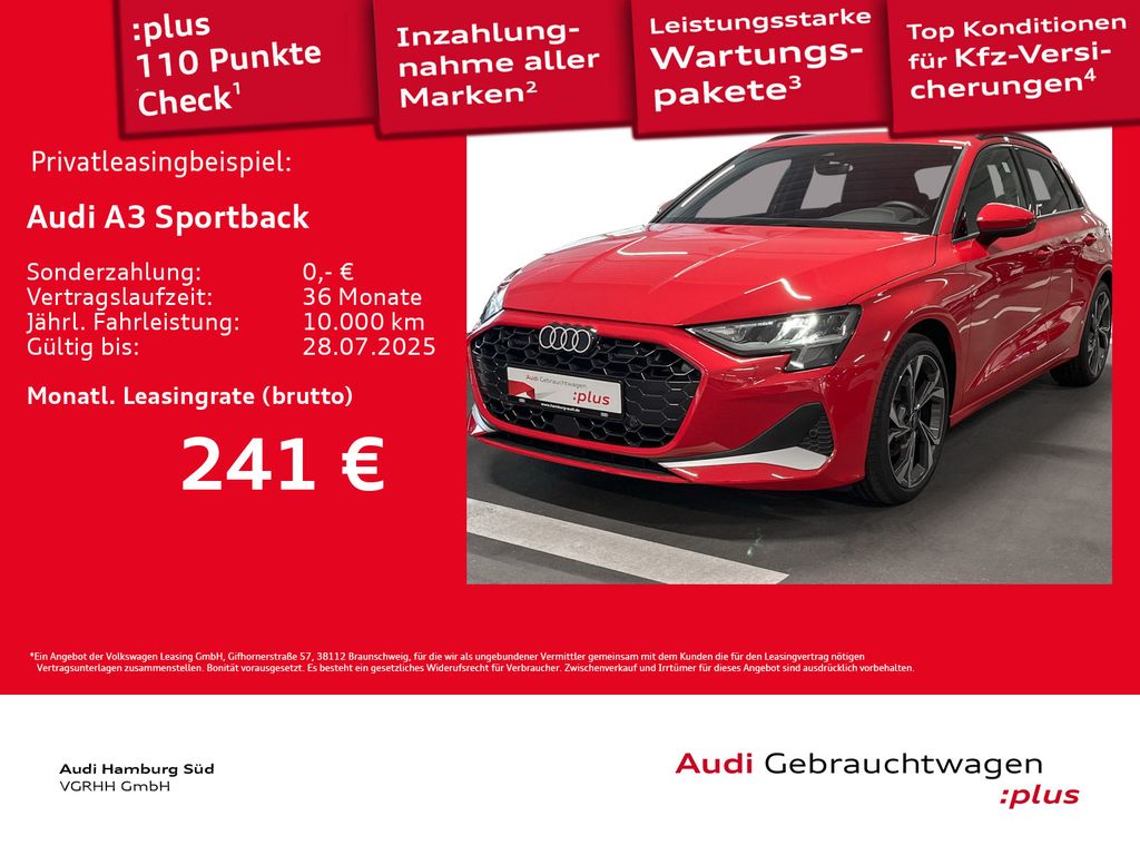 Audi A3 Sportback 30 TFSI advanced S tronic S LINE