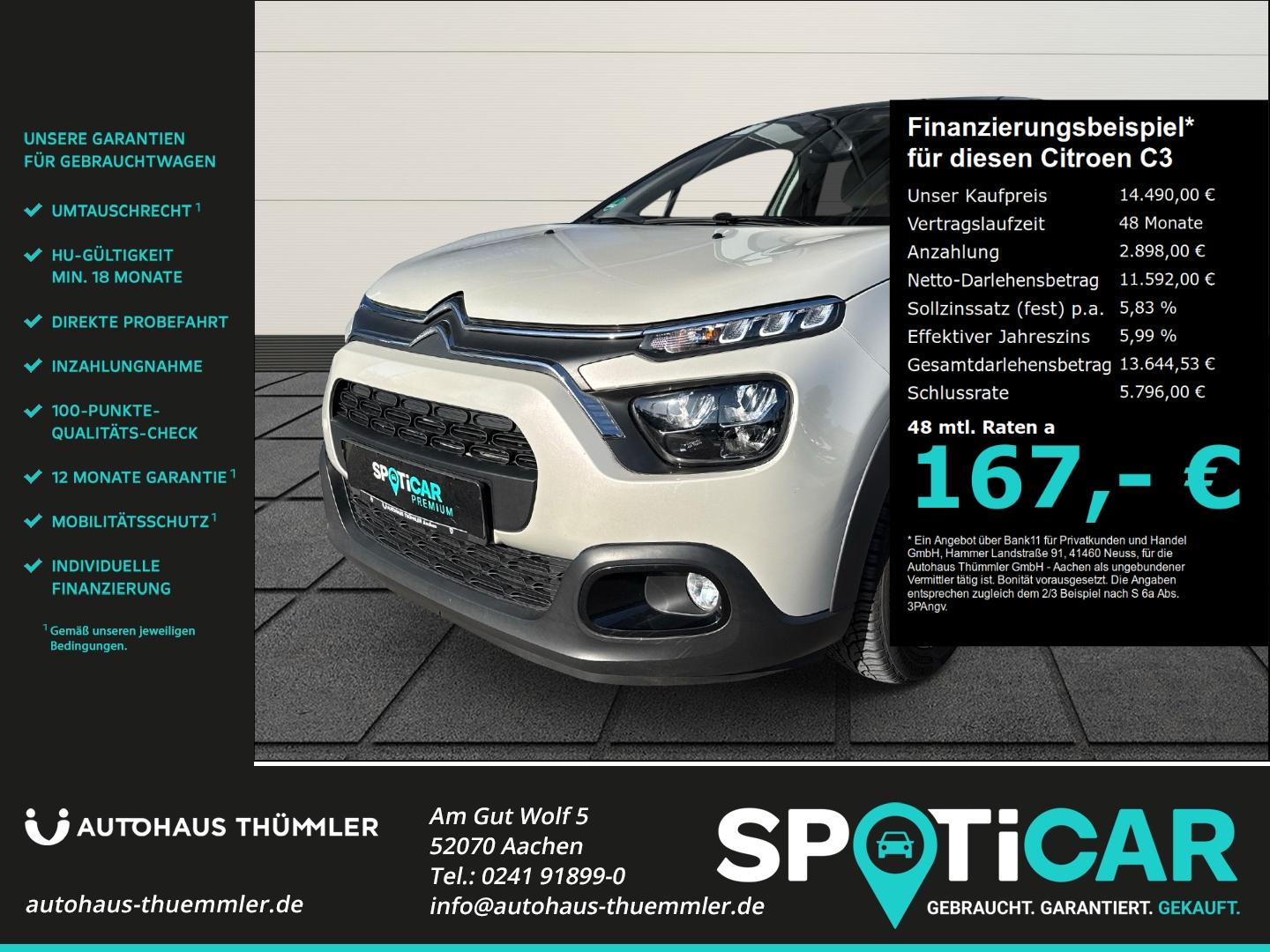 Citroën C3 Max Navi Ganzjahresreifen Apple CarPlay Andro
