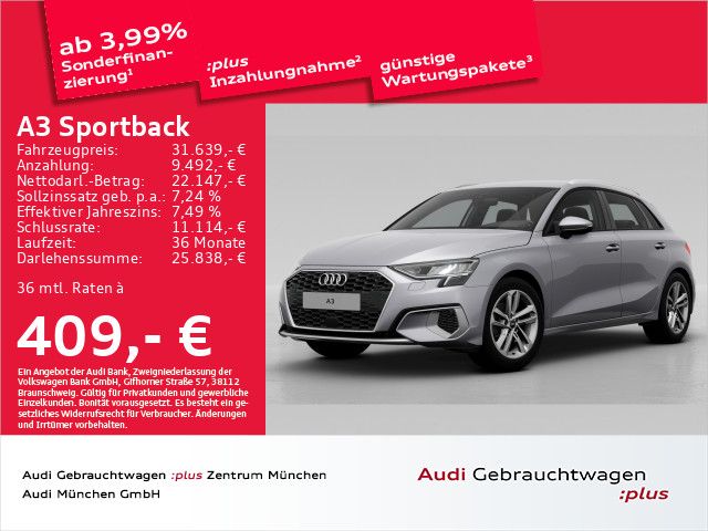 Audi A3 Sportback 30 TDI S tronic advanced Virtual/Si