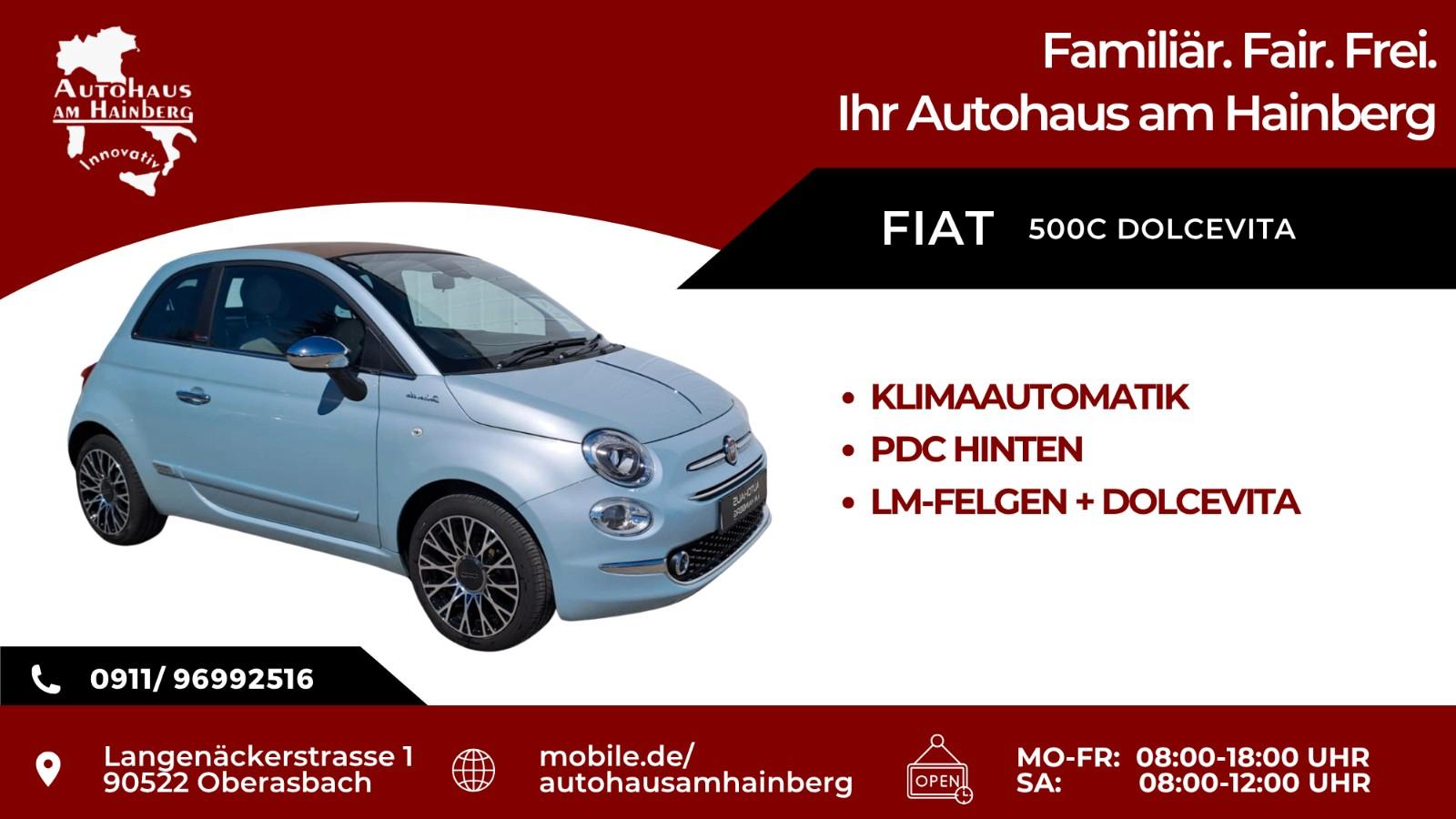 Fiat 500C Dolcevita *PDC*CARPLAY*LM-FELGEN*