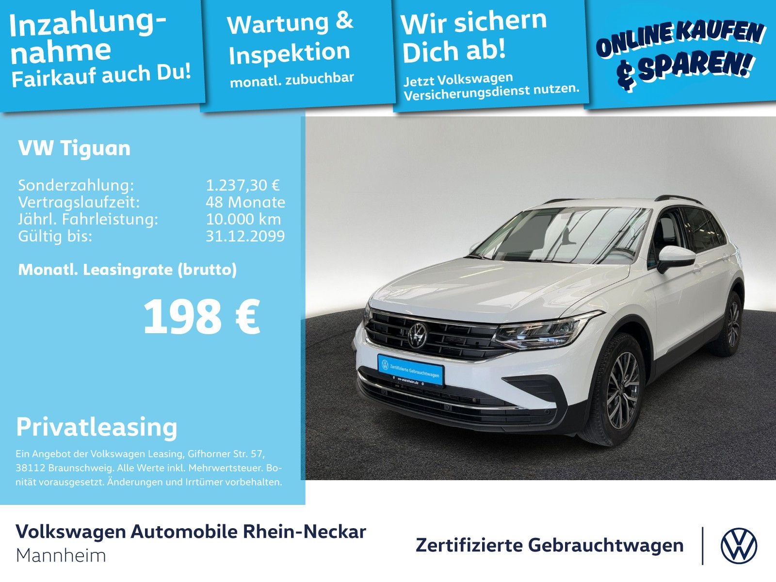 Volkswagen Tiguan 2.0 TDI Life DSG GAR2027 Navi AHK Kamera