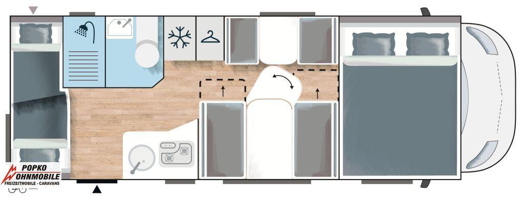 Chausson Alkoven C656 First Line Navi & Rückfahrkamera