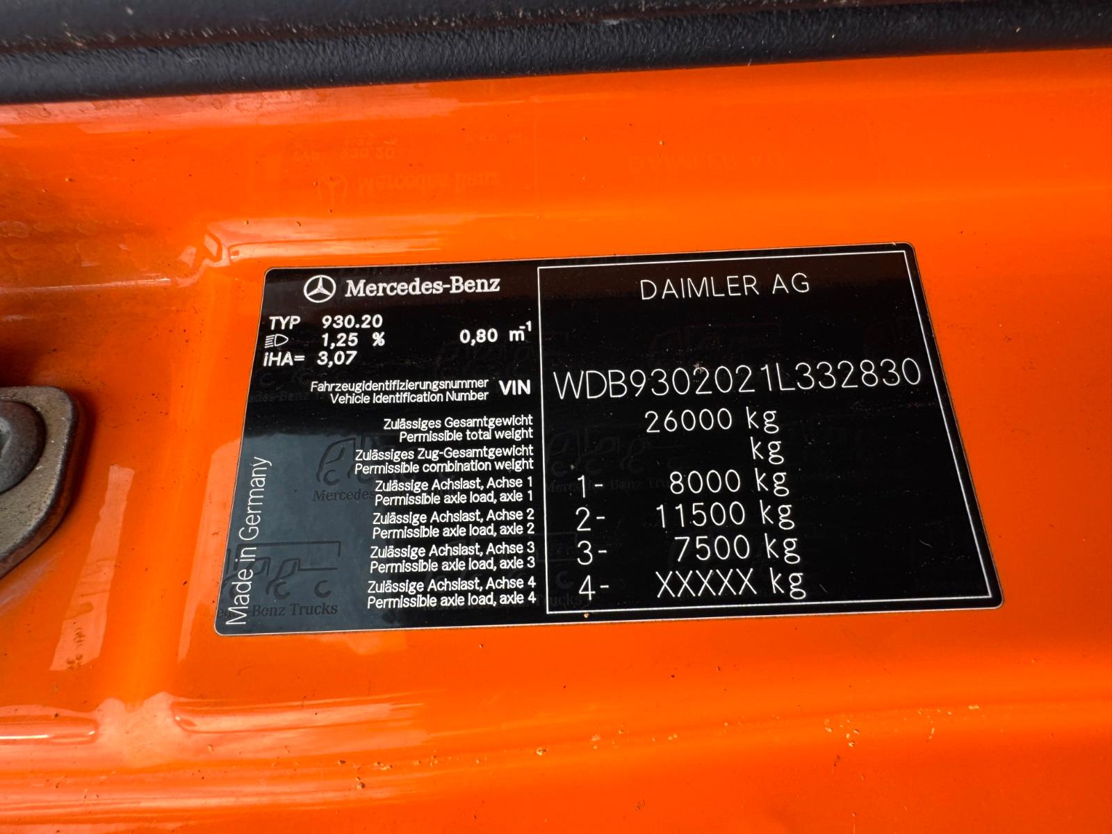 Mercedes-Benz 2632 6x2 ARK | Lift & Lenk | hydr. Containerver.