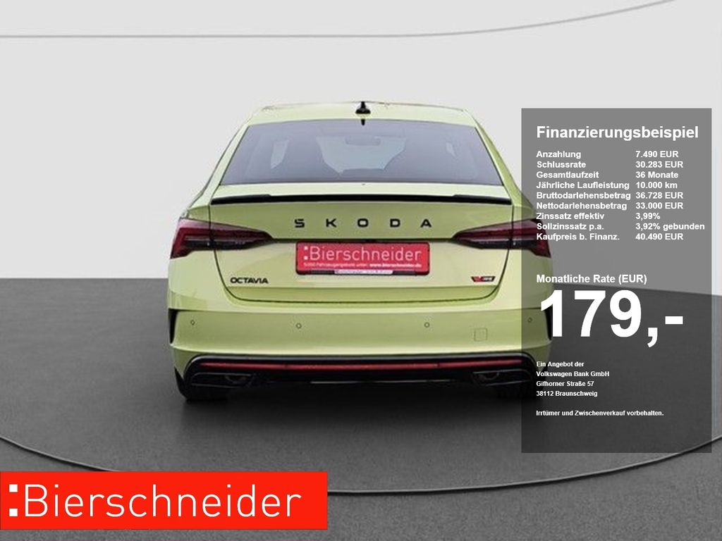 Abbildung Leasingangebot Skoda Octavia 2.0 TSI DSG RS AHK RFK LED MATRIX ACC PD