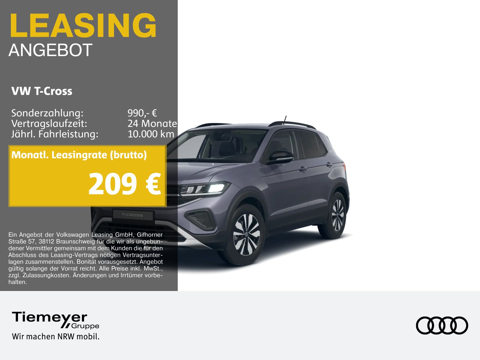 Volkswagen T-Cross 1.0 TSI DSG GOAL NAVI SITZHZG PDC CLIMAT