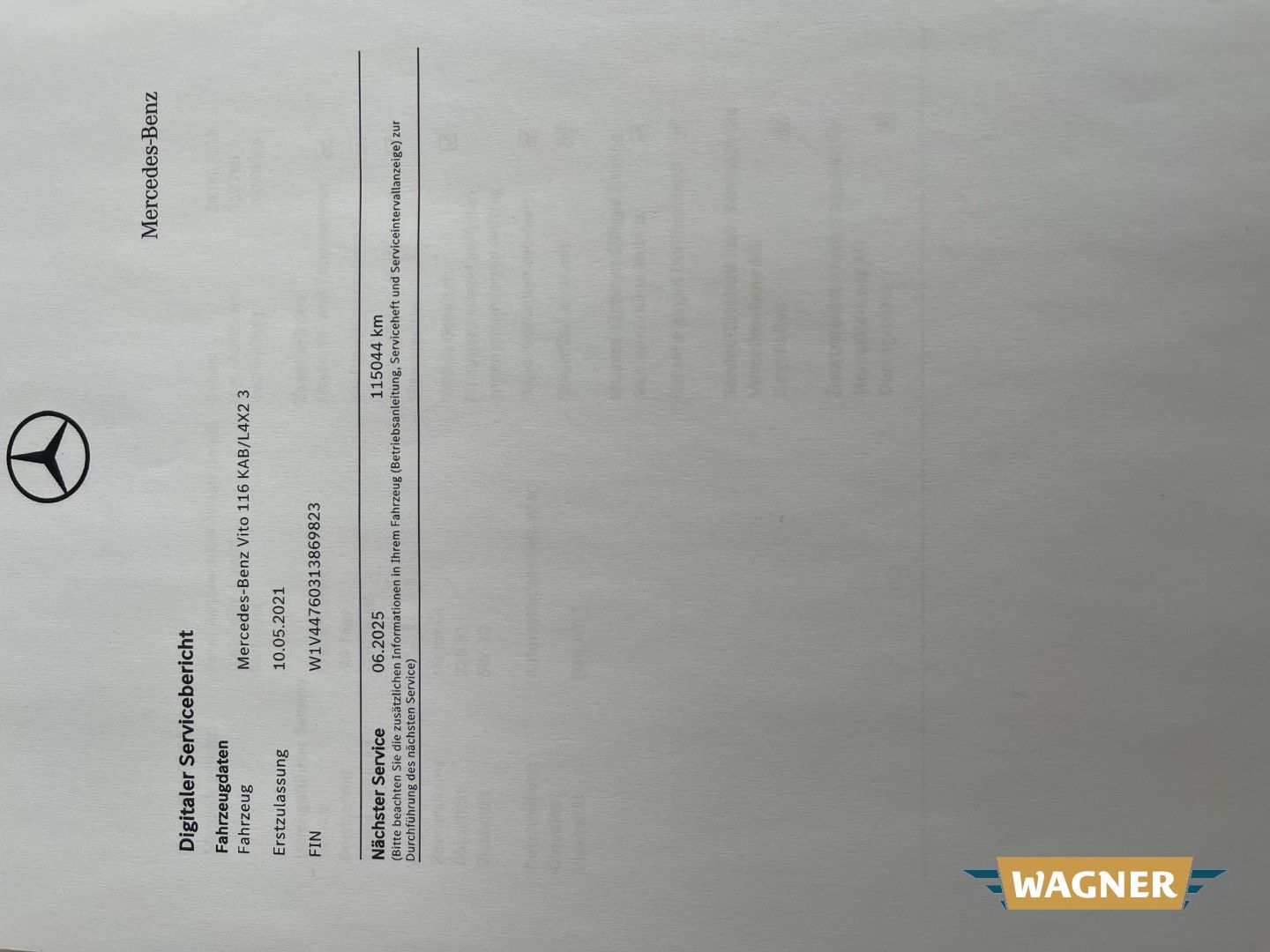 Fahrzeugabbildung Mercedes-Benz Vito Kasten  lang 116 CDI Automatik Tempomat