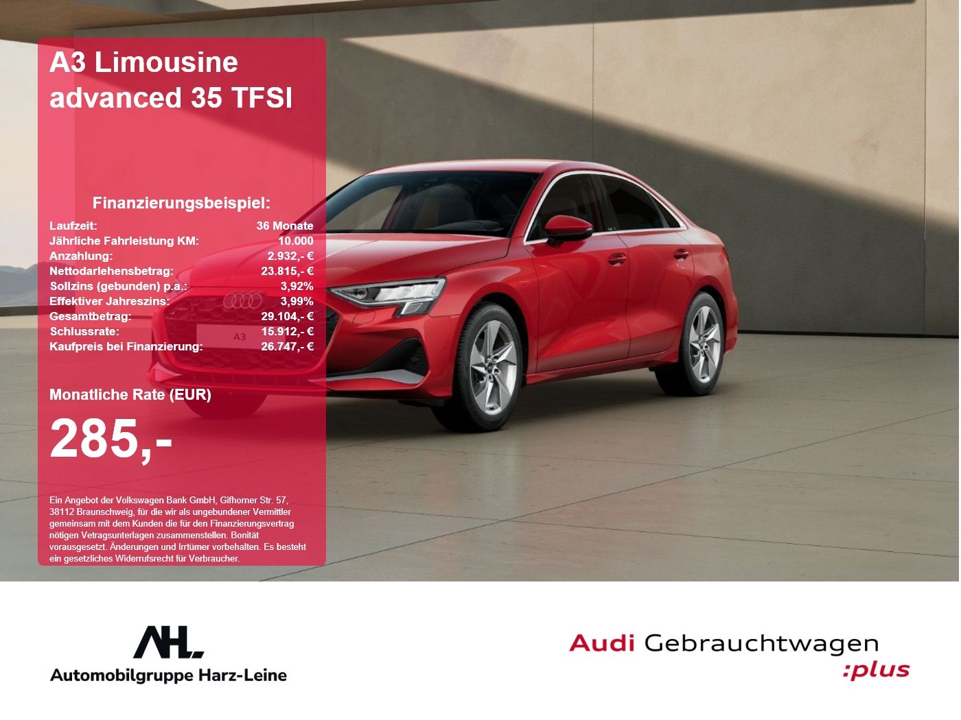 Audi A3 Limousine advanced 35 TFSI ACC AUT KeyLess LM