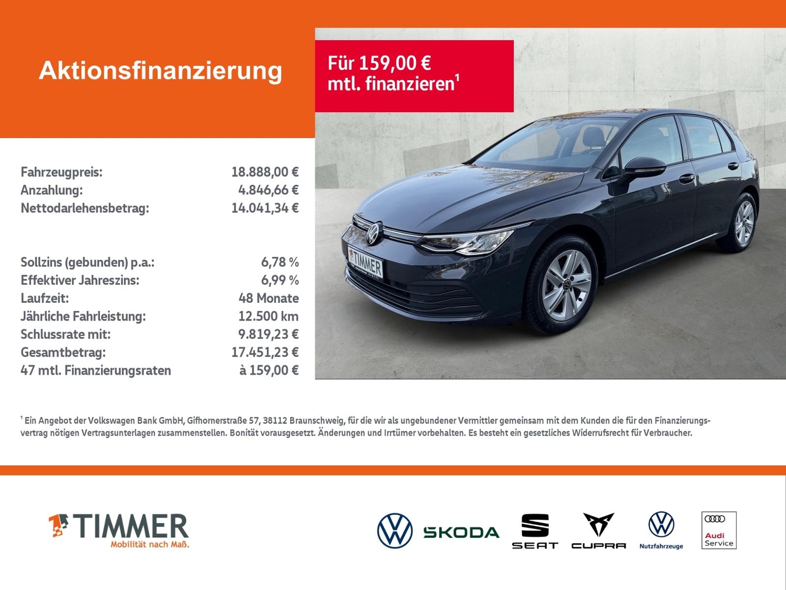 Volkswagen Golf VIII 1.5 TSI LIFE *LED *VIRTUAL *NAVI *SHZ