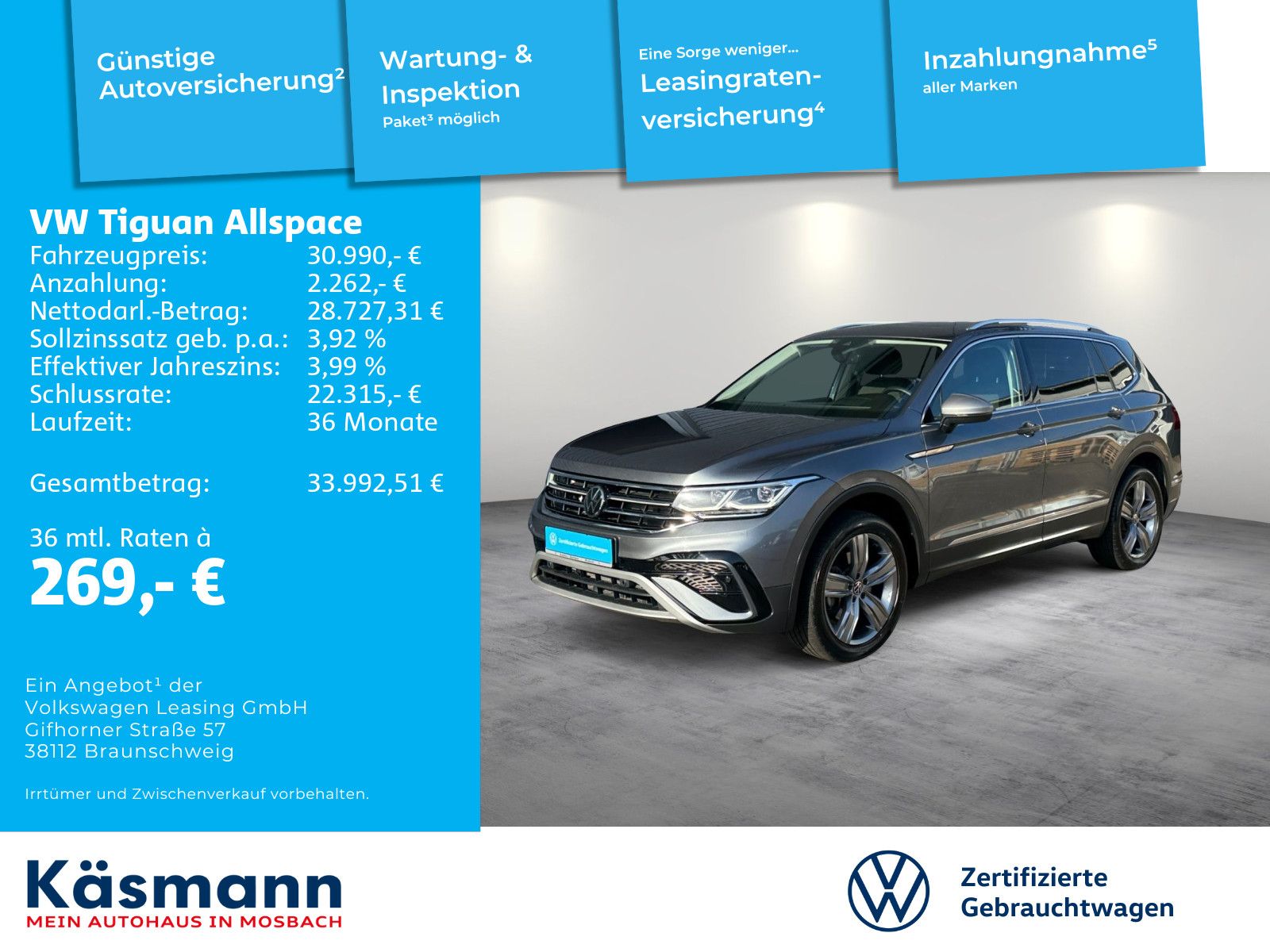 Volkswagen Tiguan Allspace Elegance 2.0TDI 4M AHK PANO HUD foto 2