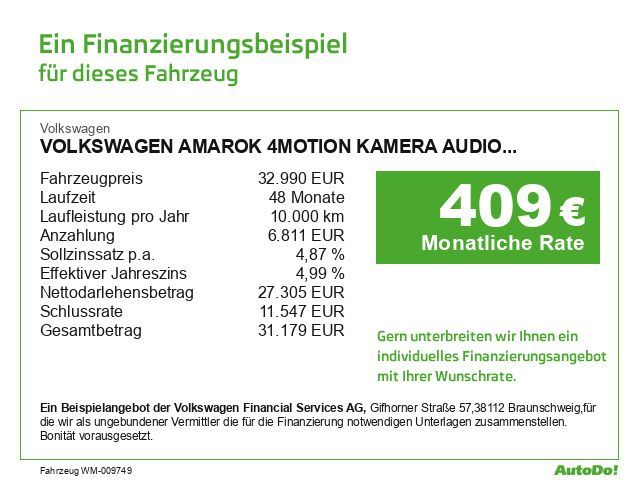 Volkswagen VOLKSWAGEN AMAROK 4MOTION KAMERA AUDIO WINTER