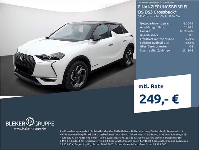 DS Automobiles DS3 Crossback PureTech 130 So Chic