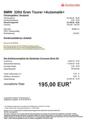 Fahrzeugabbildung BMW 220d Gran Tourer >AUT/NAV/LED/SHZ<
