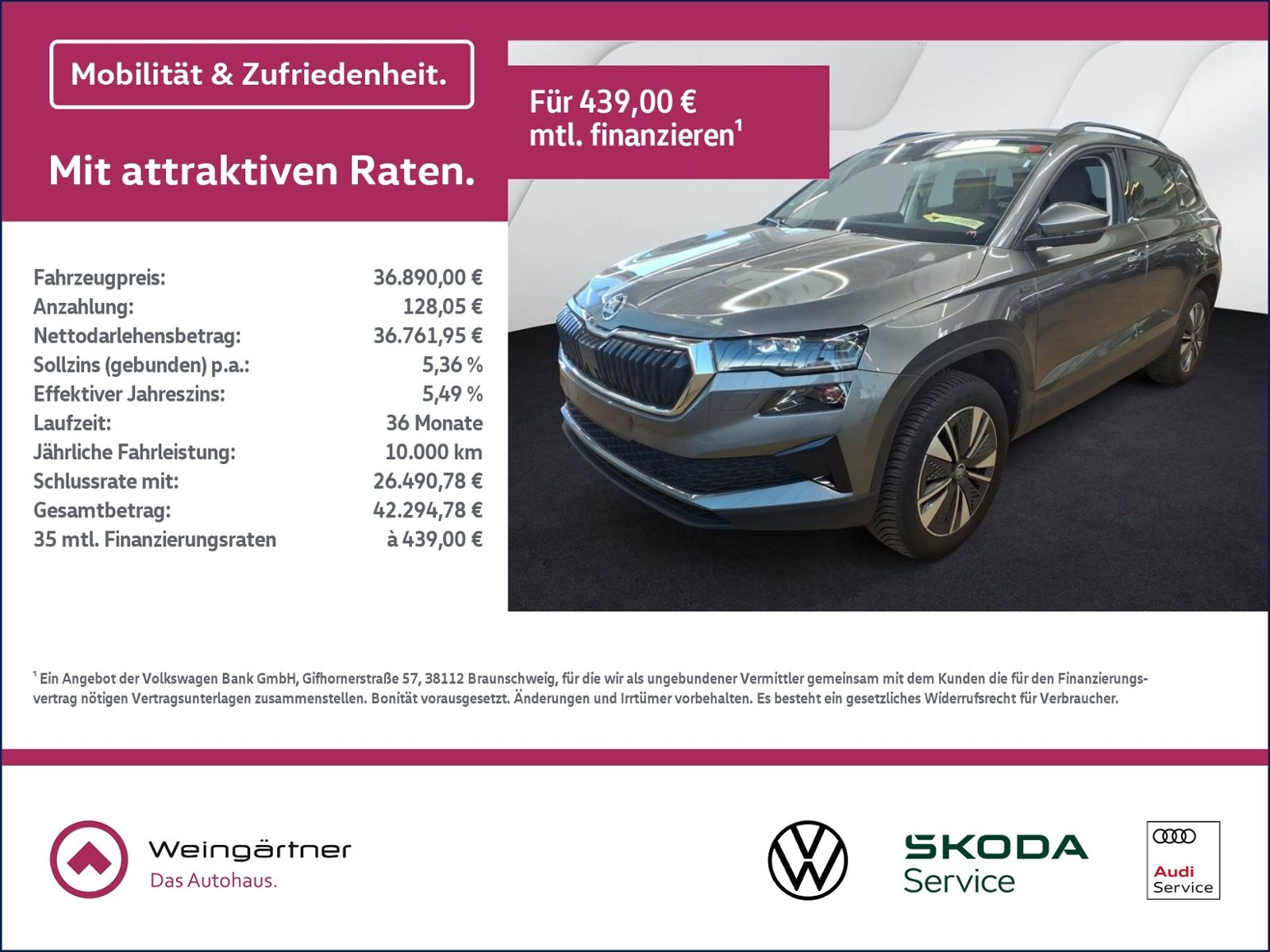 Karoq 2.0 TDI Tour 4x4, AHK, RearView, ACC,Navi,