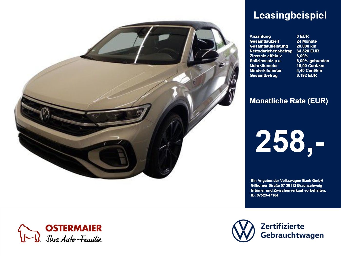 Volkswagen T-Roc Cabriolet R-LINE EDITION KRAMANN 1.5TSI 15