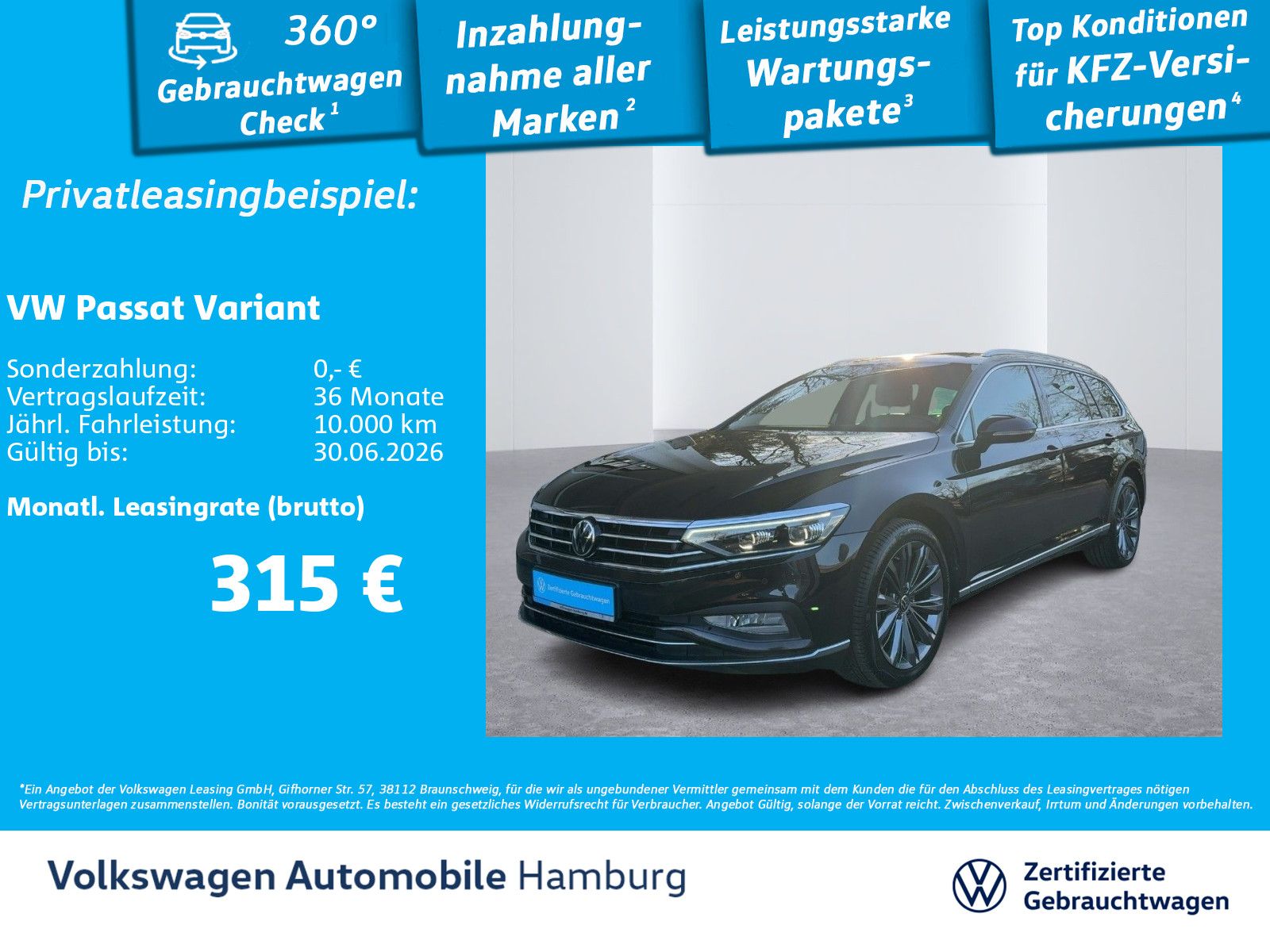 Volkswagen Passat Variant 2.0 TDI Elegance DSG AHK Navi LED