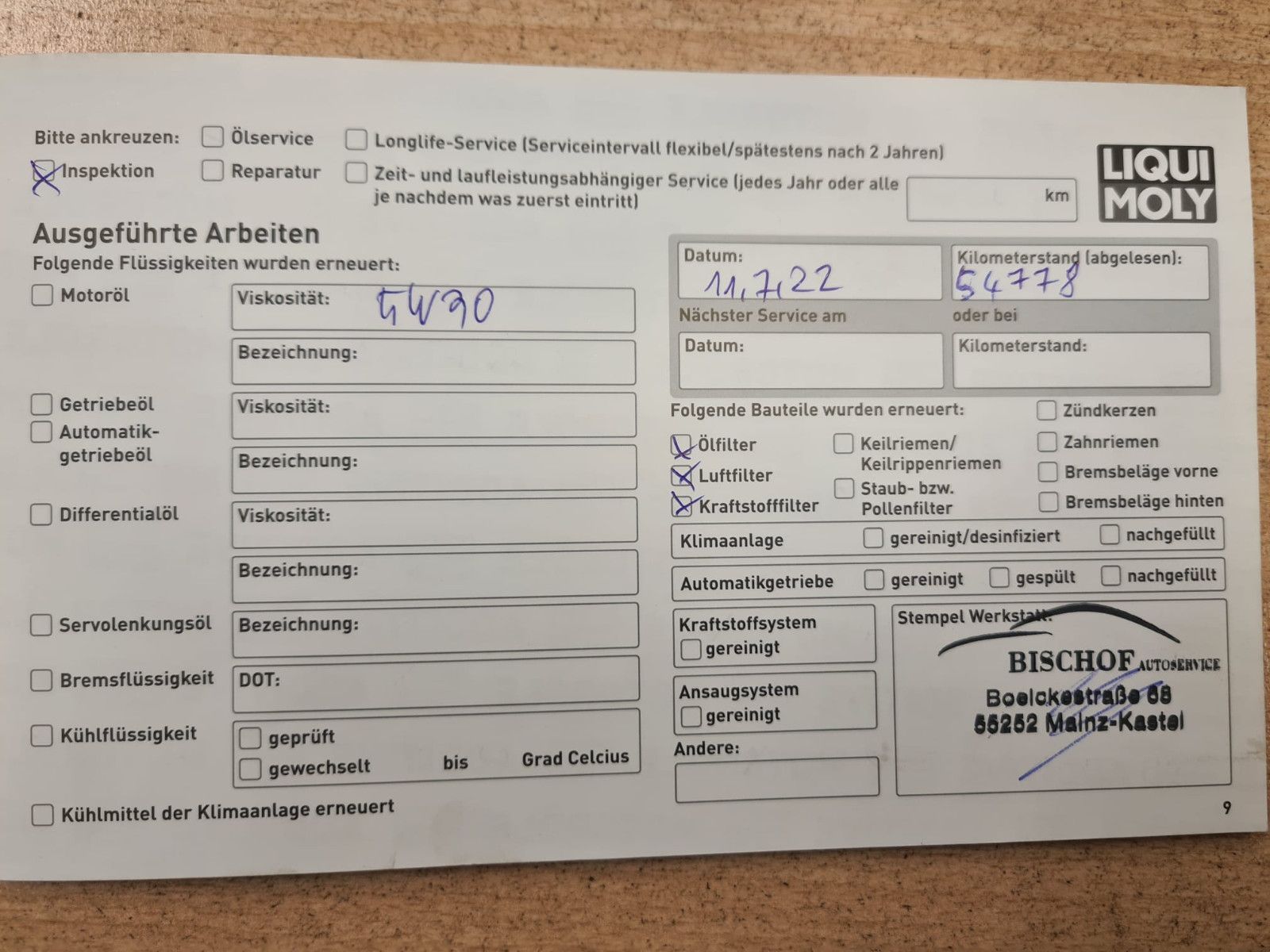 Fahrzeugabbildung Peugeot Rifter Allure L1 / SCHECKHEFT / NAVI