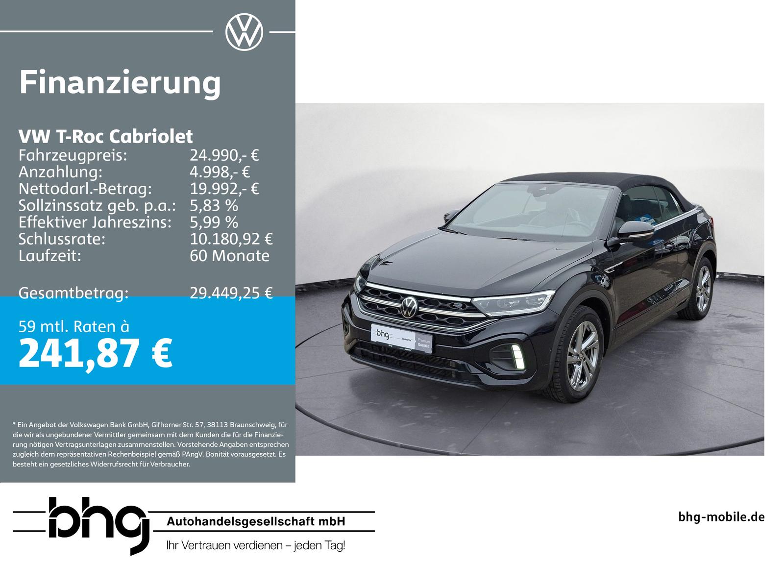 Volkswagen T-Roc Cabriolet 1.5 TSI OPF DSG R-Line