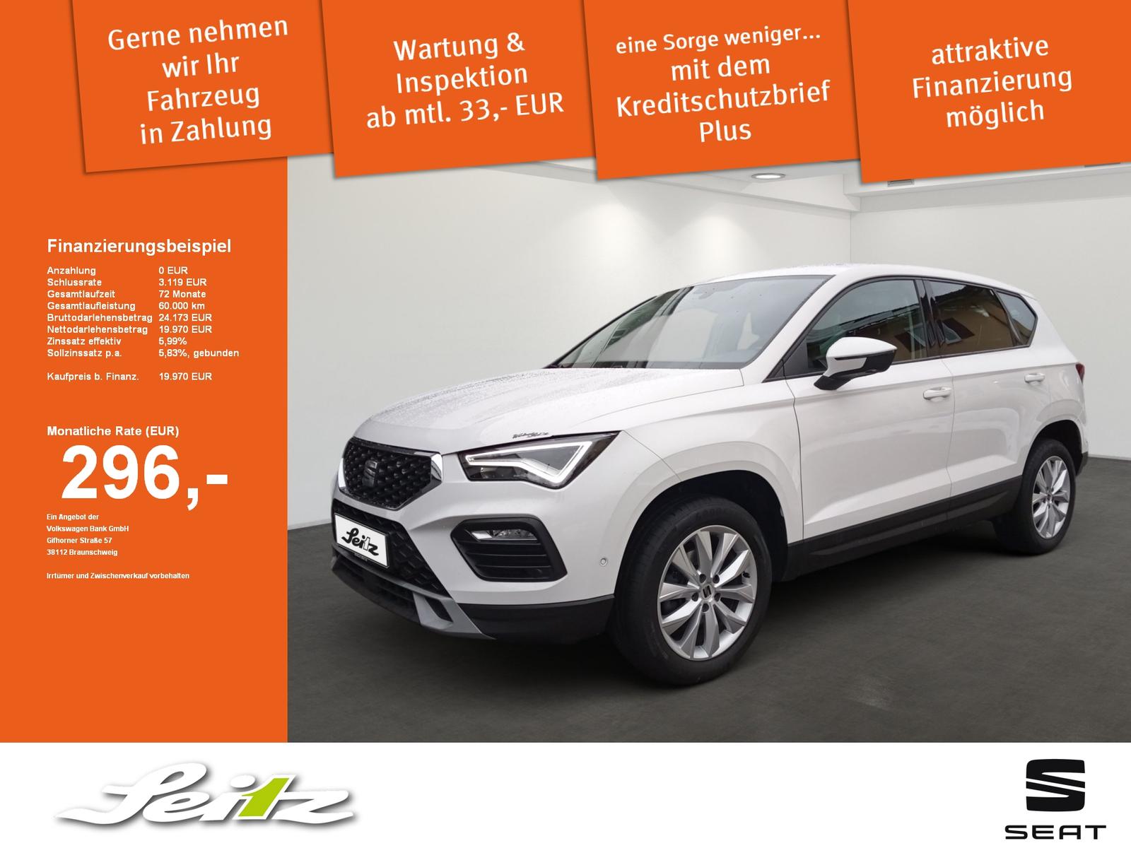 Seat Ateca 1.5 TSI Style Sitzheizung. LED