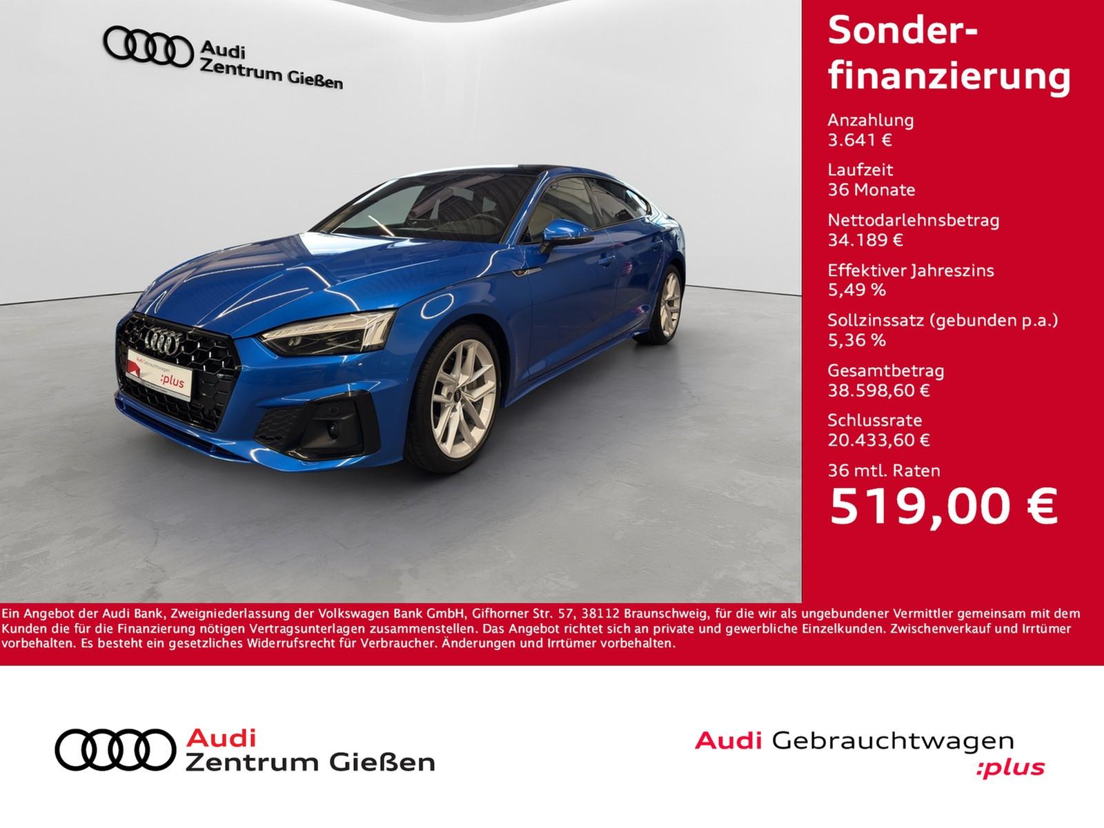 Audi A5 Sportback 45 TFSI quattro S line HuD Pano AHK